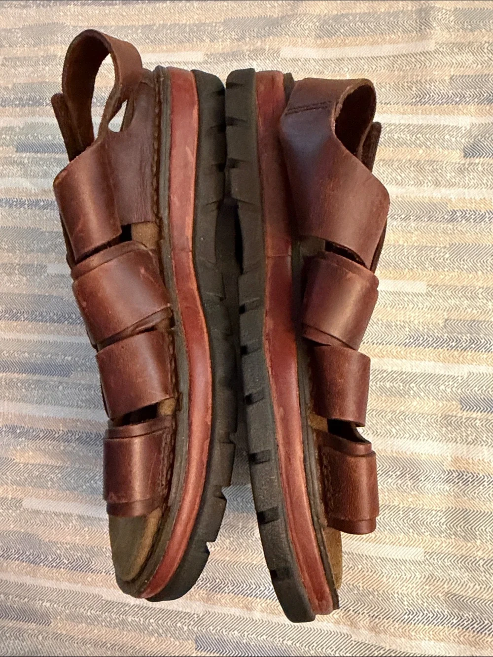 Men's Brown Leather Fisherman Sandals